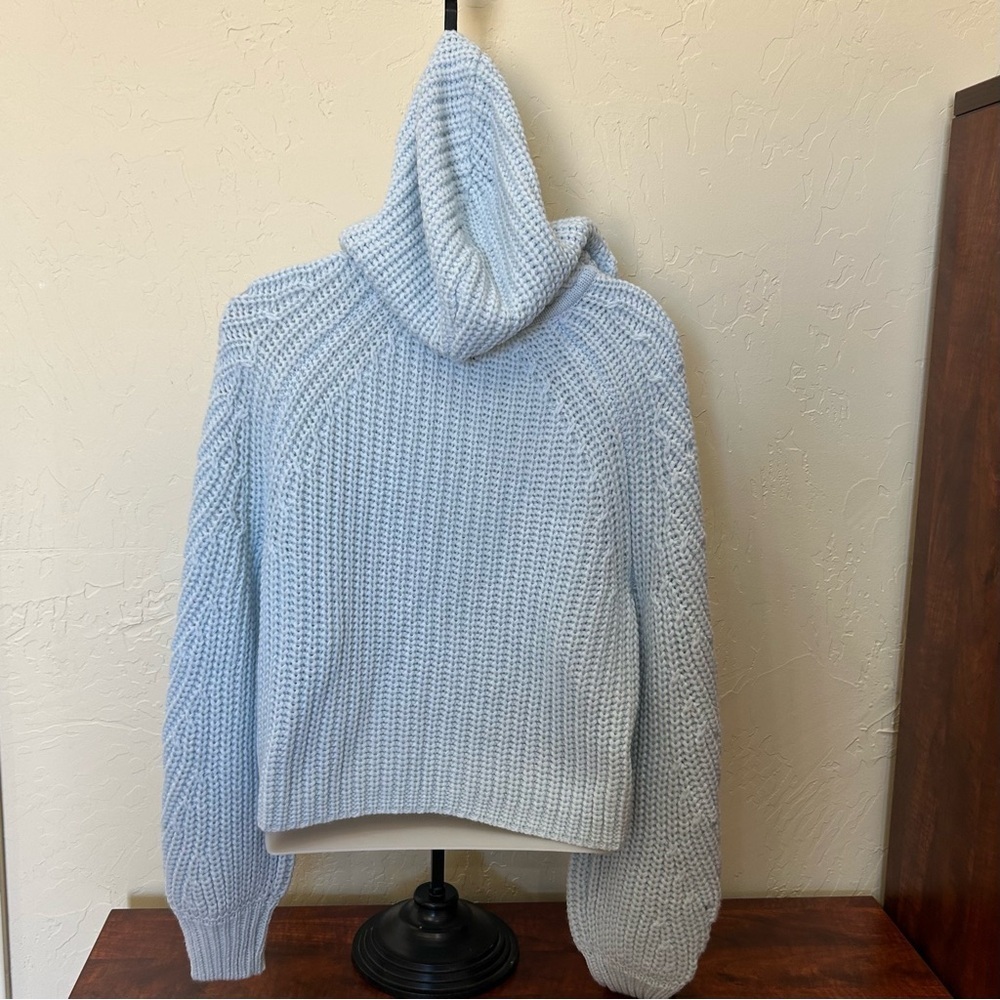 NEW Stitches + Stripes Sky Blue Women's Hooded Sweater NWT - Picture 3 of 7